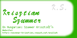 krisztian szummer business card